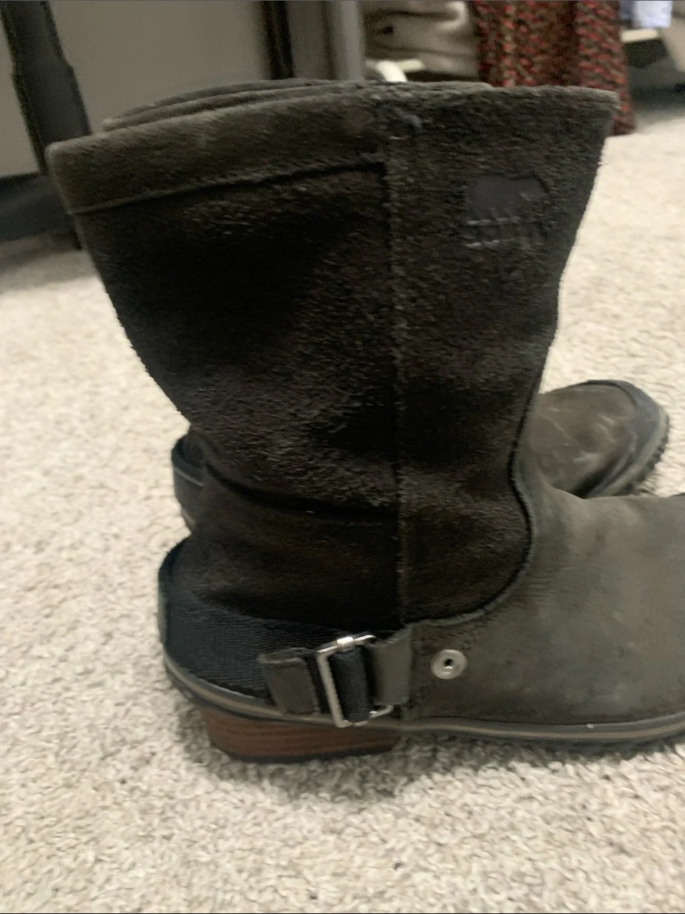 Sorel Slim Shortie Black Suede Boots